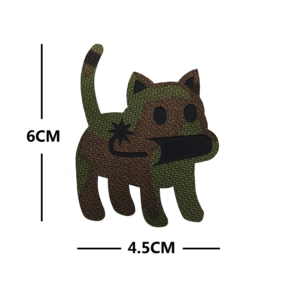 ИК-лазерная светящаяся бомба с изображением кота наклейка на одежду нашивки