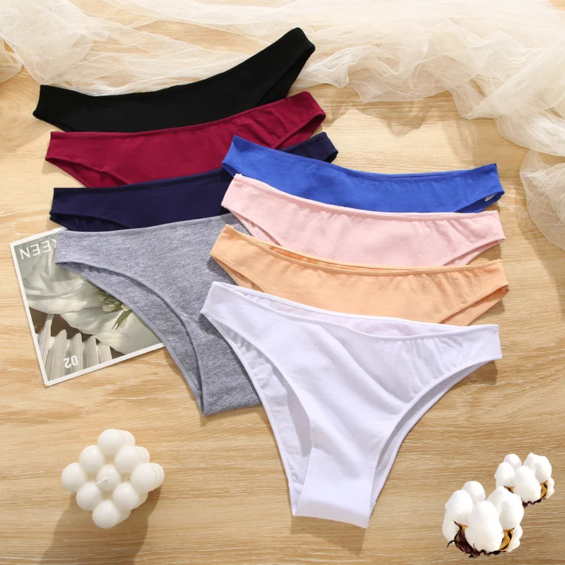 Женские хлопковые трусики M-XXL, нижнее белье, Дышащие Удобные однотонные хлопковые трусики, женские трусики, нижнее белье