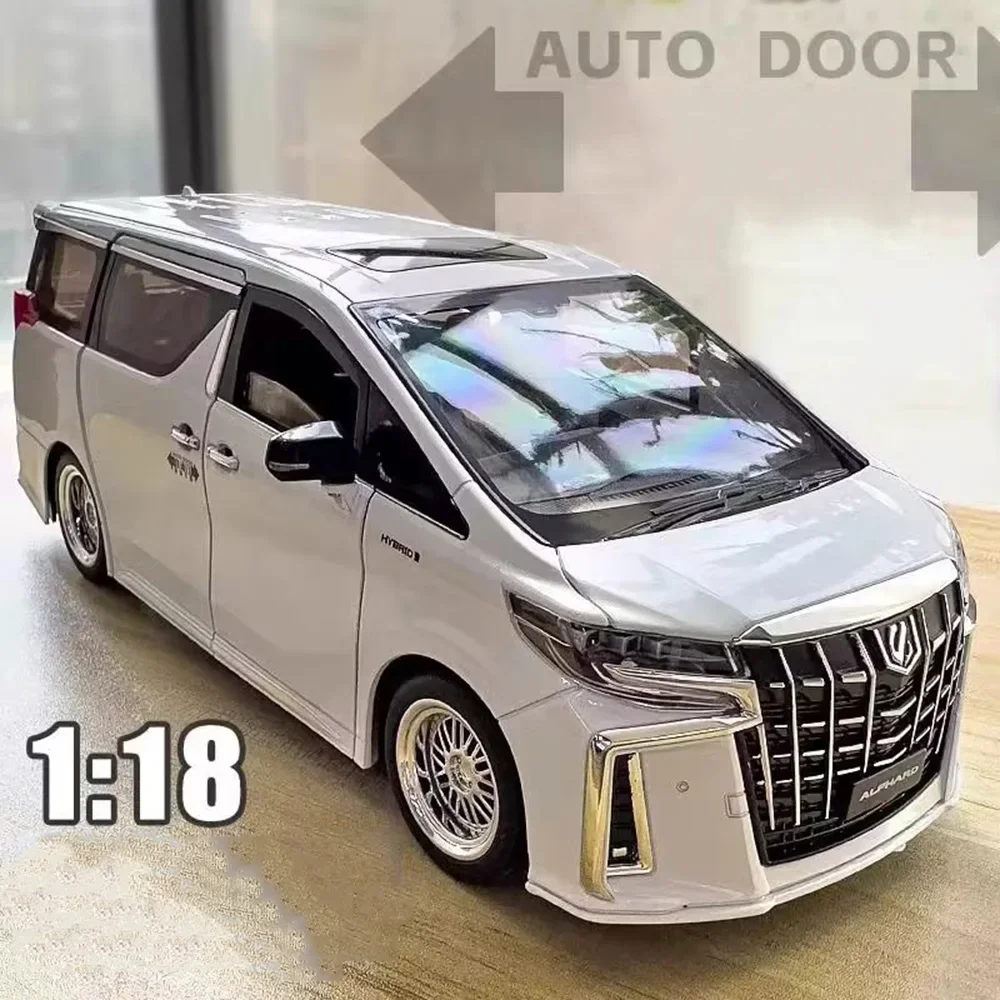 1:18 металлические автомобили Toyota Alphard миниатюрная модель игрушки автоматическая