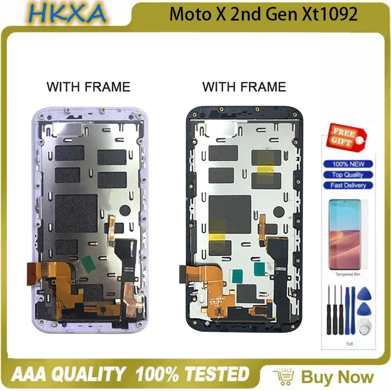 

5.2"Original For Motorola Moto X2 XT1092 XT1095 XT1097 LCD Display Touch Screen With Frame Digitizer For Moto Replacement LCD