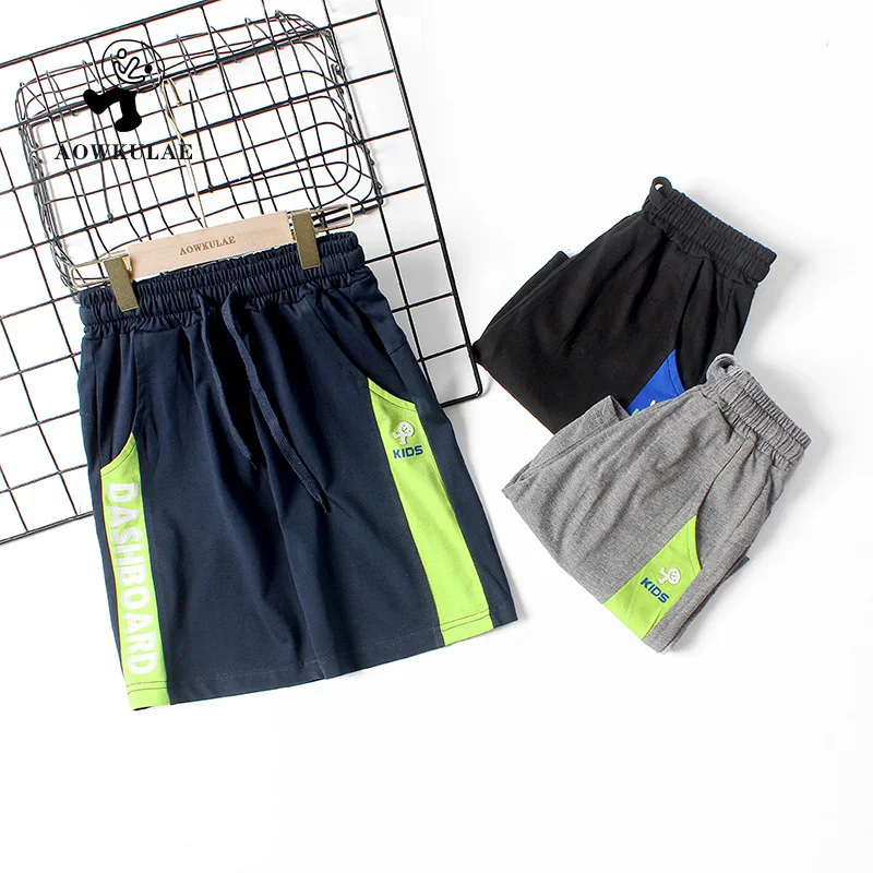 

2022 Summer Korean New Boys' Fashion Casual Shorts Color Matching Loose Capris Children's Pants Teenage Clothes Kids Costume Boy