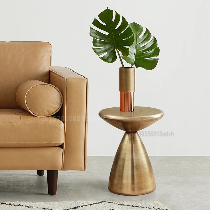 Nordic Iron Coffee Table Small Round Side Living Room Bedside Wrought Modern Creative Mobile Sofa Corner | Мебель