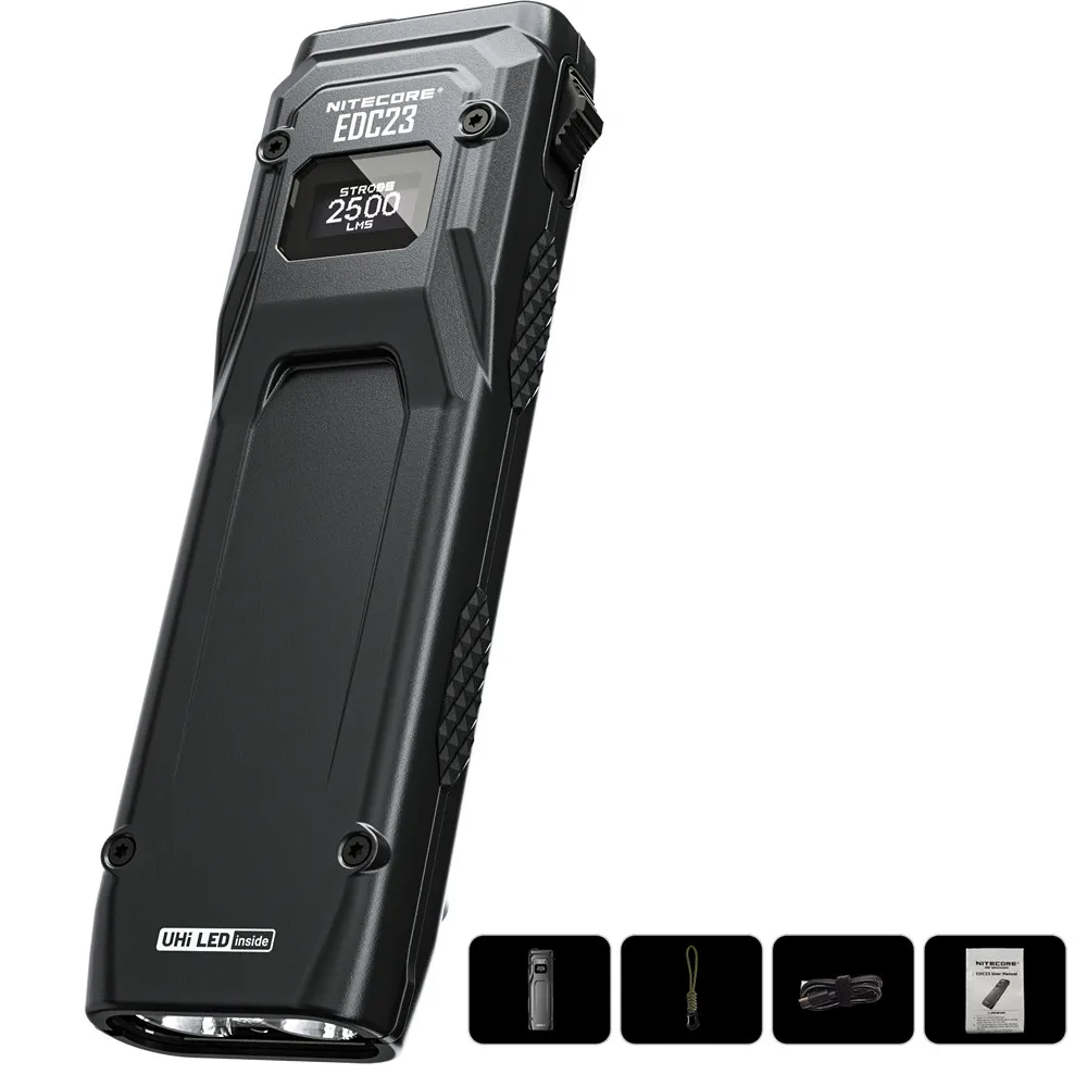 Оригинальный NITECORE EDC23 2500 люмен ультратонкий карманный UHi 25 светодиодов USB-C