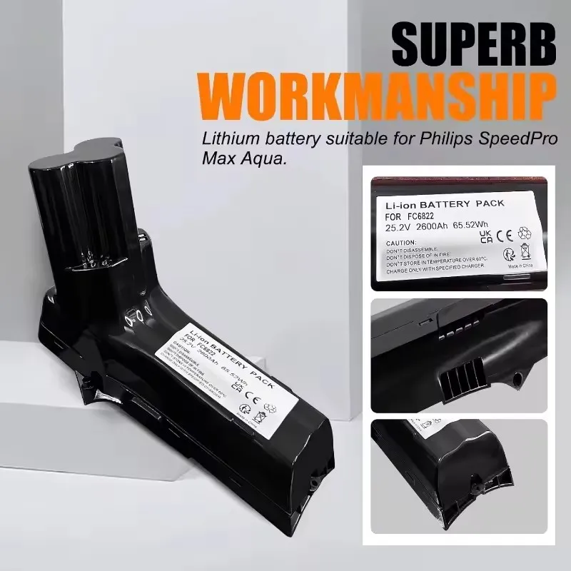 Сменный аккумулятор 25 2 В для беспроводного пылесоса Philips SpeedPro Max Aqua Stick XC8055/01 XC8045/01