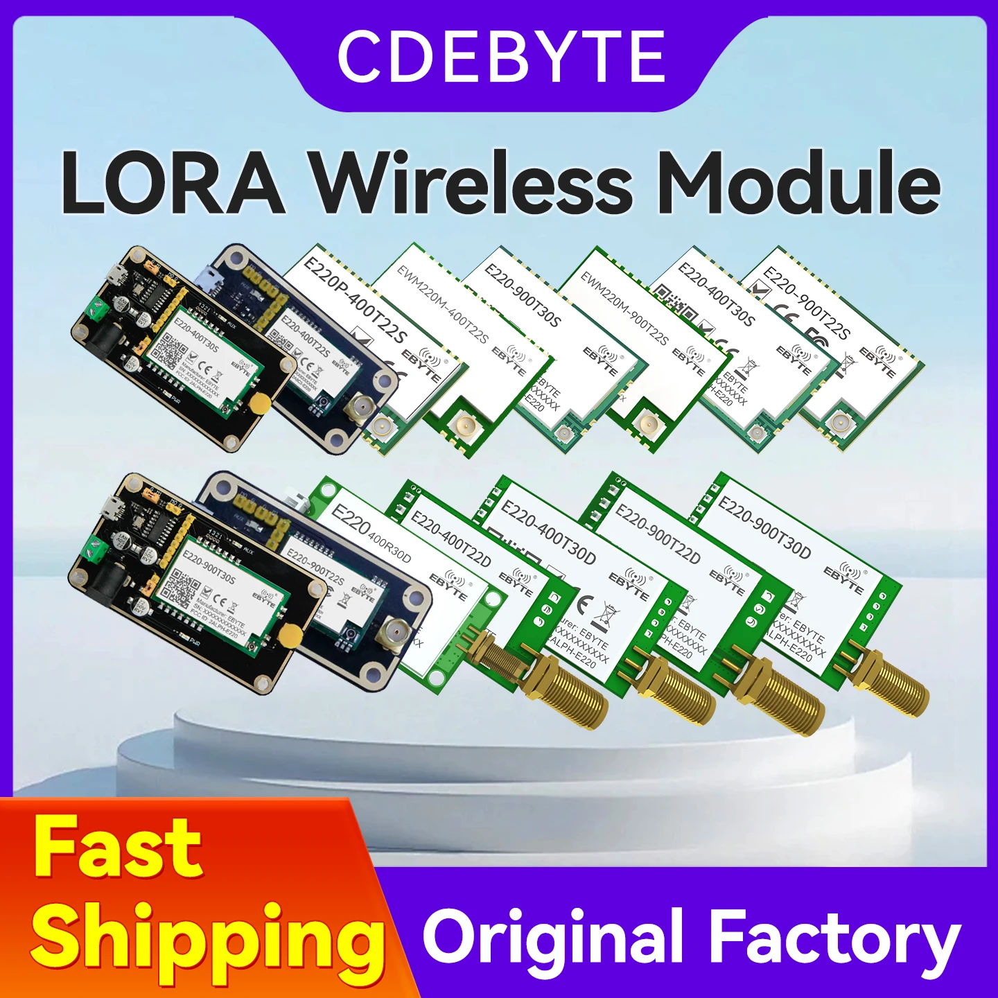 Фото Модуль LLCC68 LoRa CDEBYTE E220, серия 433/868/915 МГц, модуль UART 22/30 дБм, маломощный дальний передатчик WOR, приемник №1