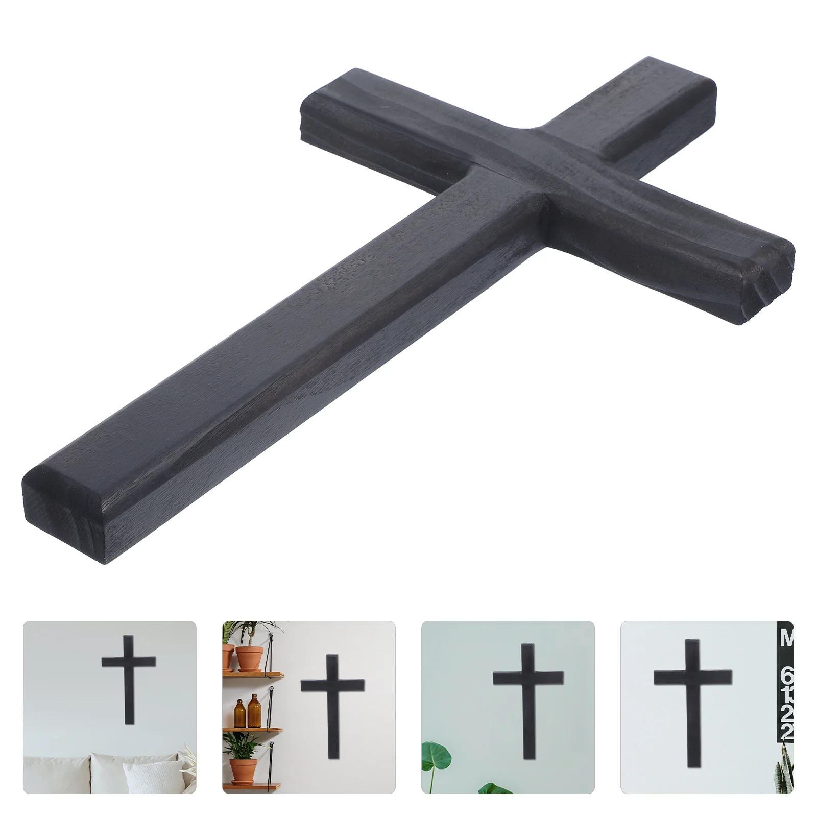 

Wooden Decor Cross Ornaments Shape Adorn Wall Solid Craft Religious Desktop Pine