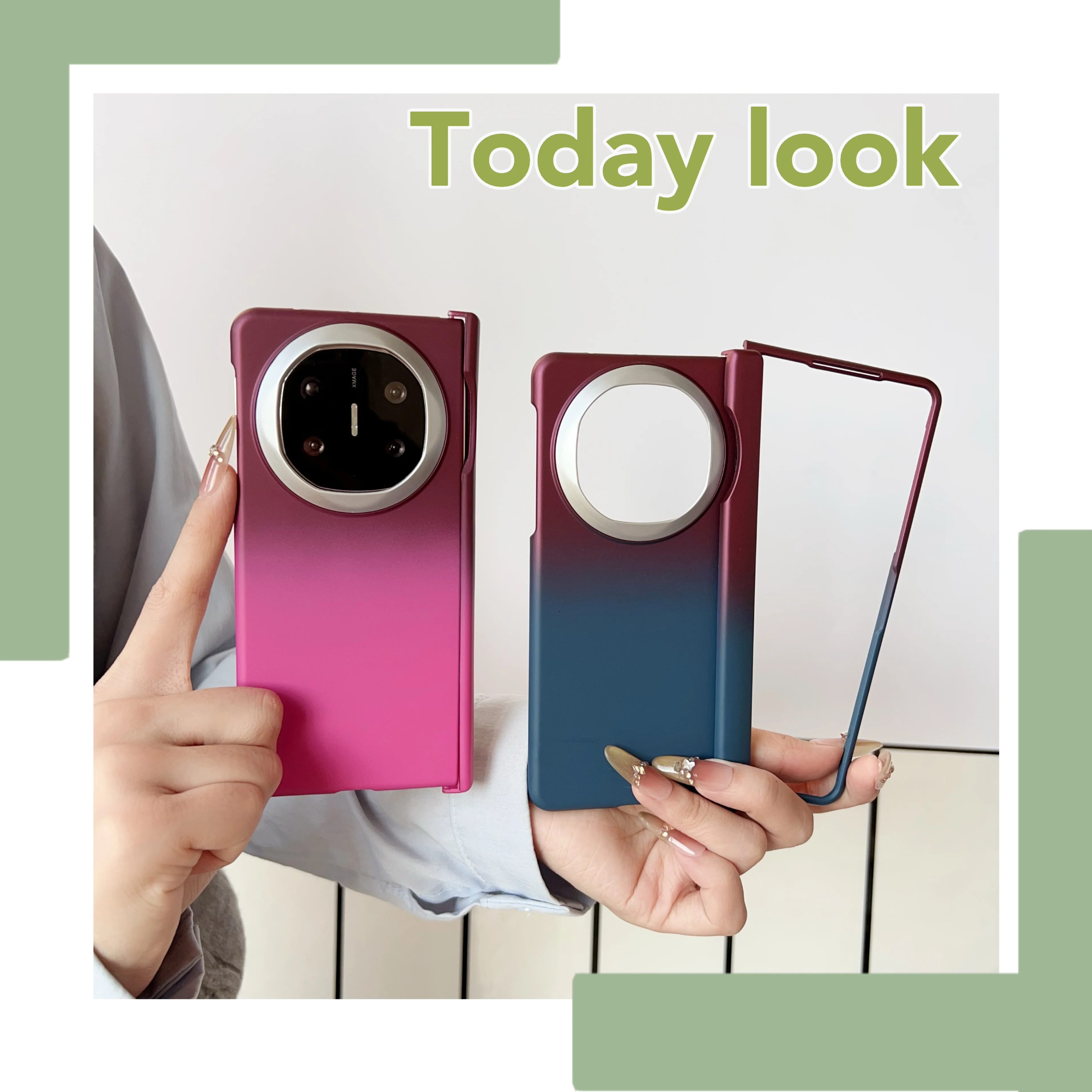 Чехол для Huawei Mate X6 X5 X3 Magsafe с градиентной текстурой Hrad пластиковый защитный чехол