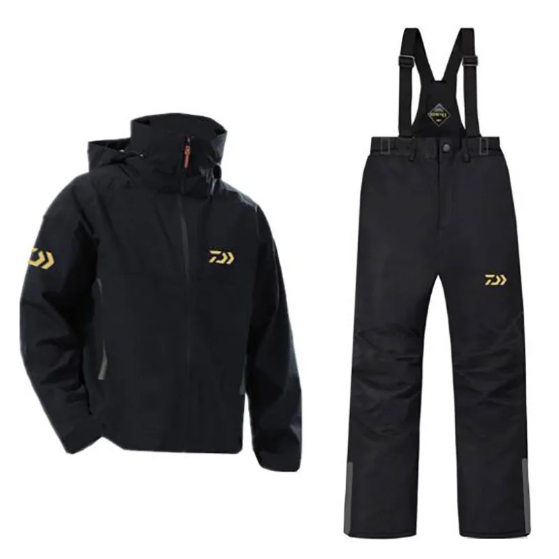 

2023 New Daiwa Fishing Suit Winter Waterproof Warm Jacket Inner Padded Jacket Removable Tooling Overalls Fisherman Two-piece Set