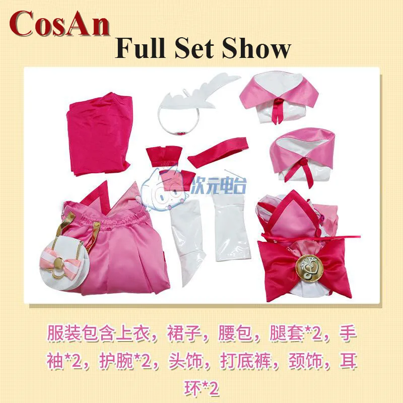 CosAn аниме Smile Pretty Cure счастливый Косплей Костюм милое женское платье для активного