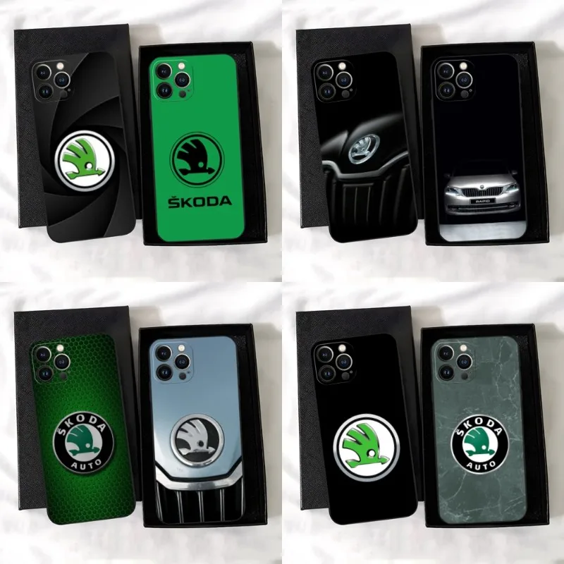 

Super Car Design-Skoda Phone Case For Iphone 14 Pro 13 Mini 11 12 Max Xr X Xs 7 8 6 Plus Shockproof Back Cover