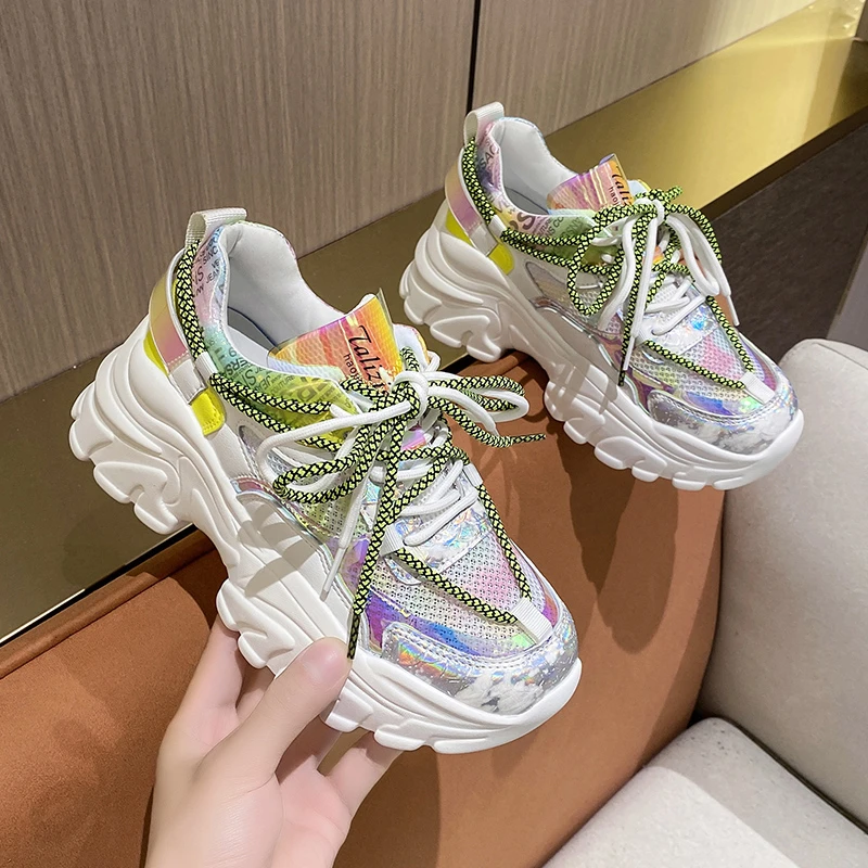 

2022 женские, на платформе, с сеткой, дышащие, 7 см