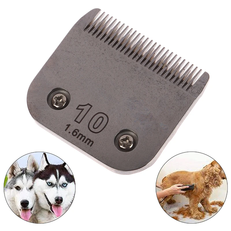 

10 #1,6 мм Съемный набор лезвий для стрижки домашних животных, совместимый с керамическим лезвием и лезвием из углеродистой стали
