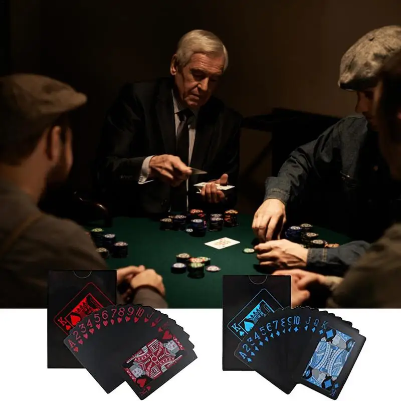 

Крутая черная Водонепроницаемая колода карт с изгибом на 180 градусов превосходная обработка и долговечность колода карт отличный подарок для