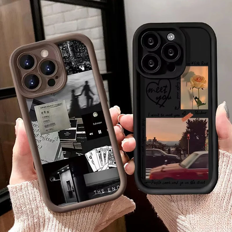 Daily Life Case For iPhone 16 15 14 13 12 11 Pro Max X XS S XR SE 2020 7 8 Plus Soft Silicone Printing Phone Silhouette