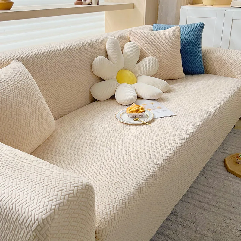 

Solid Color Knitted Stretch All-Inclusive Universal Simple Modern Sofa Cover