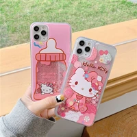 hello kitty quicksand star powder phone cases for iphone 13 12 11 pro max mini back cover