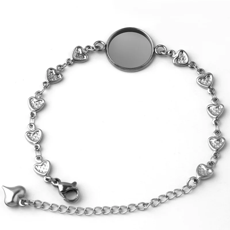 

2pcs 316 Stainless Steel Bracelet Blank Cabochon Base Fit 12MM/14MM/16MM/18MM/20MM DIY Jewelry Making Man Woman Accessories