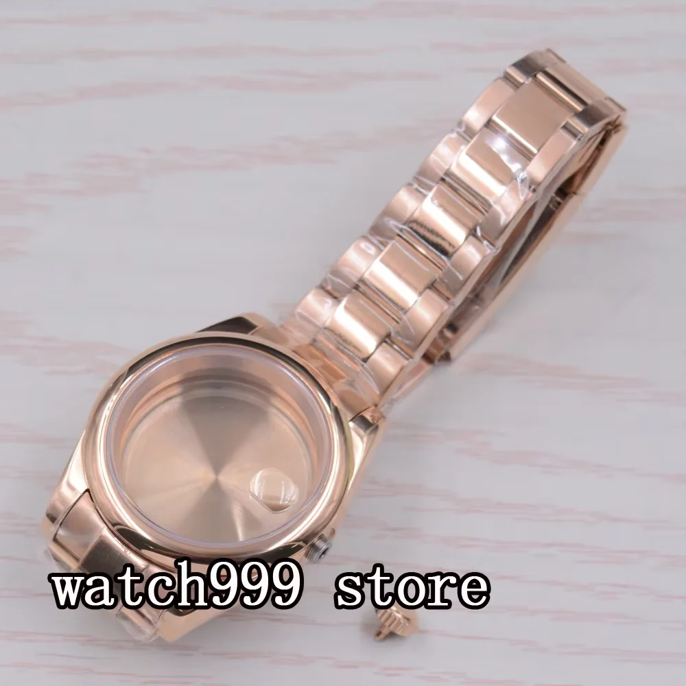 Корпус для часов из розового золота 36 мм/40 мм подходит NH34 NH35 NH36 PT5000 ETA2824 2836 Miyota 8205