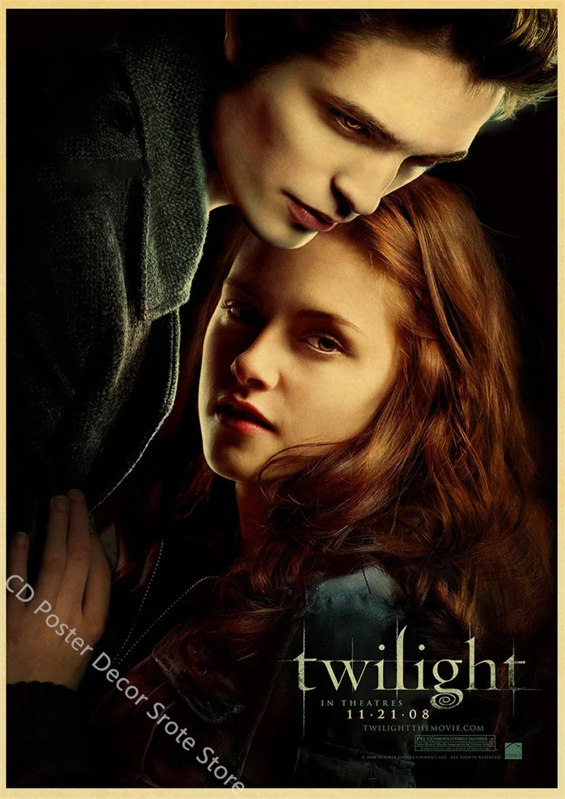 Фильм Сумерки плакат Эдвард Белла ретро крафт-бумага печать картина фотография Женская винтажная комната домашний бар кафе искусство настенный декор живопись