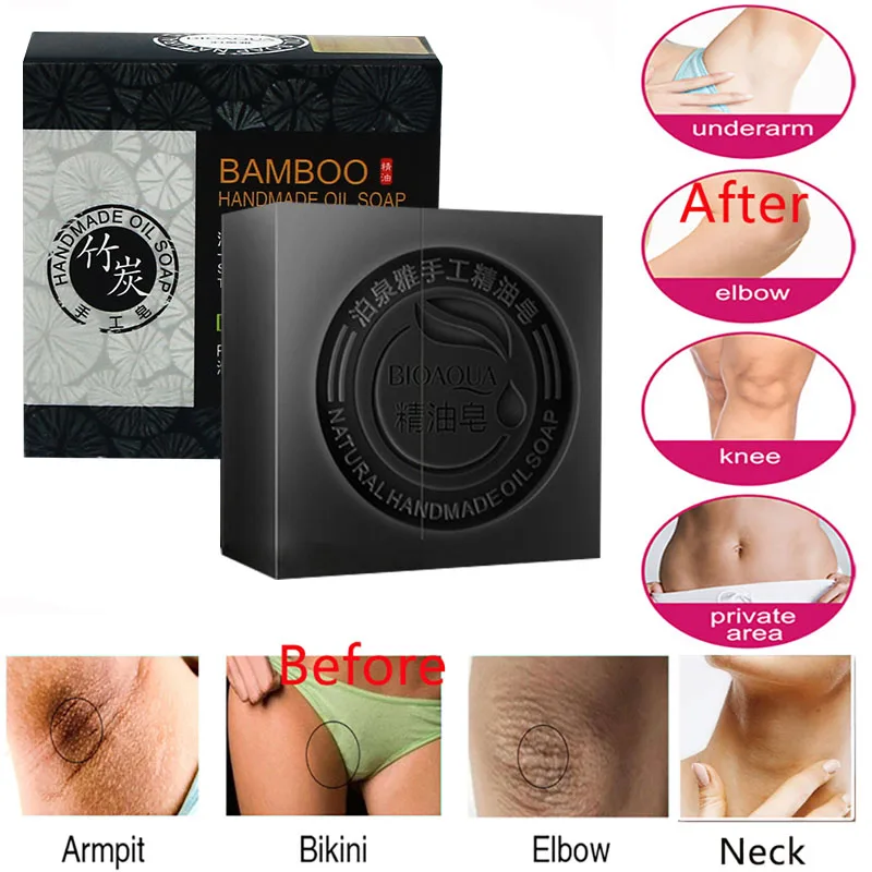 100g Women Private Intimate Bamboo Charcoal Vagina Whitening Soap Skin Cleansing Bleaching Remove Darkness Oil-control Body Care