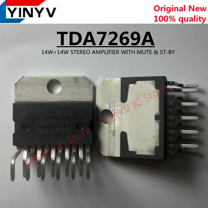 

1 шт., стереоусилитель TDA7269A, TDA7269 ZIP-11, 14 Вт + 14 Вт, с бесшумным и ST-BY чипсетом, оригинальный, новый, 100% качество