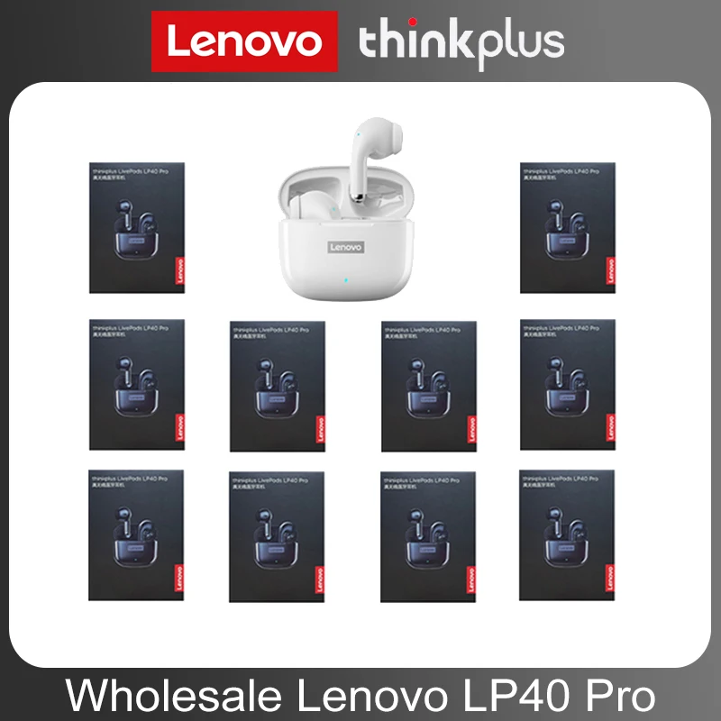 

100% Оригинальные Lenovo LP40 Pro оптом 5 шт. 10 шт. Bluetooth наушники беспроводные наушники с длительным временем ожидания микрофон гарнитура с Wic
