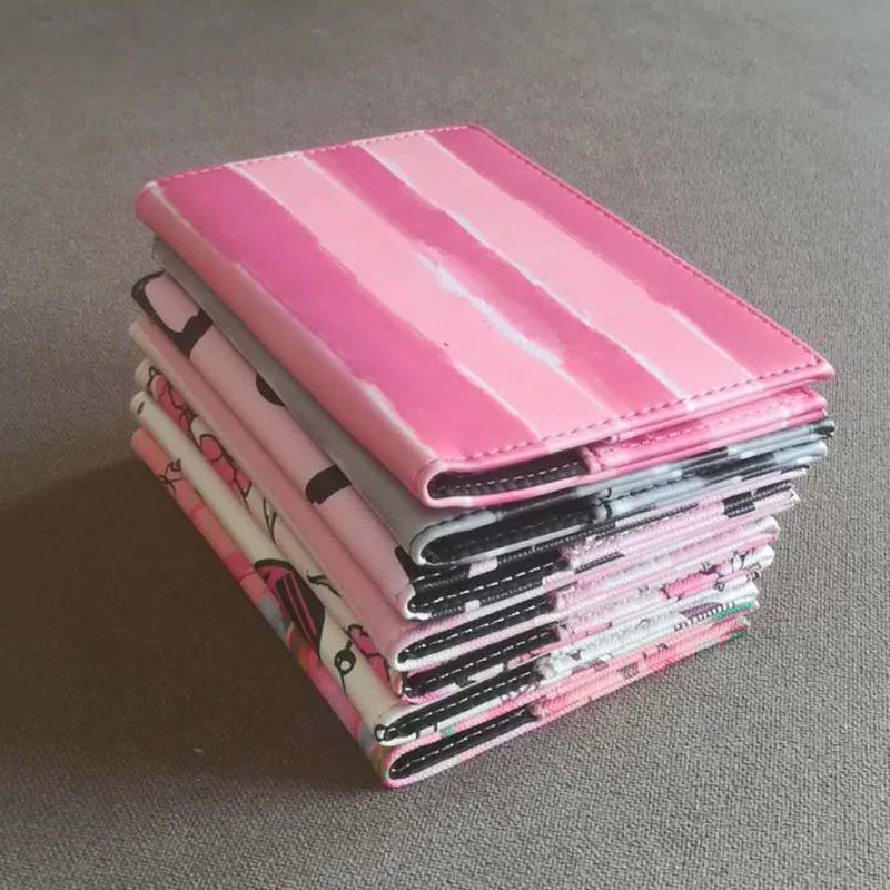 

Модная розовая полосатая Обложка для паспорта, Женский чехол для кредитных карт, дорожный Держатель для паспорта