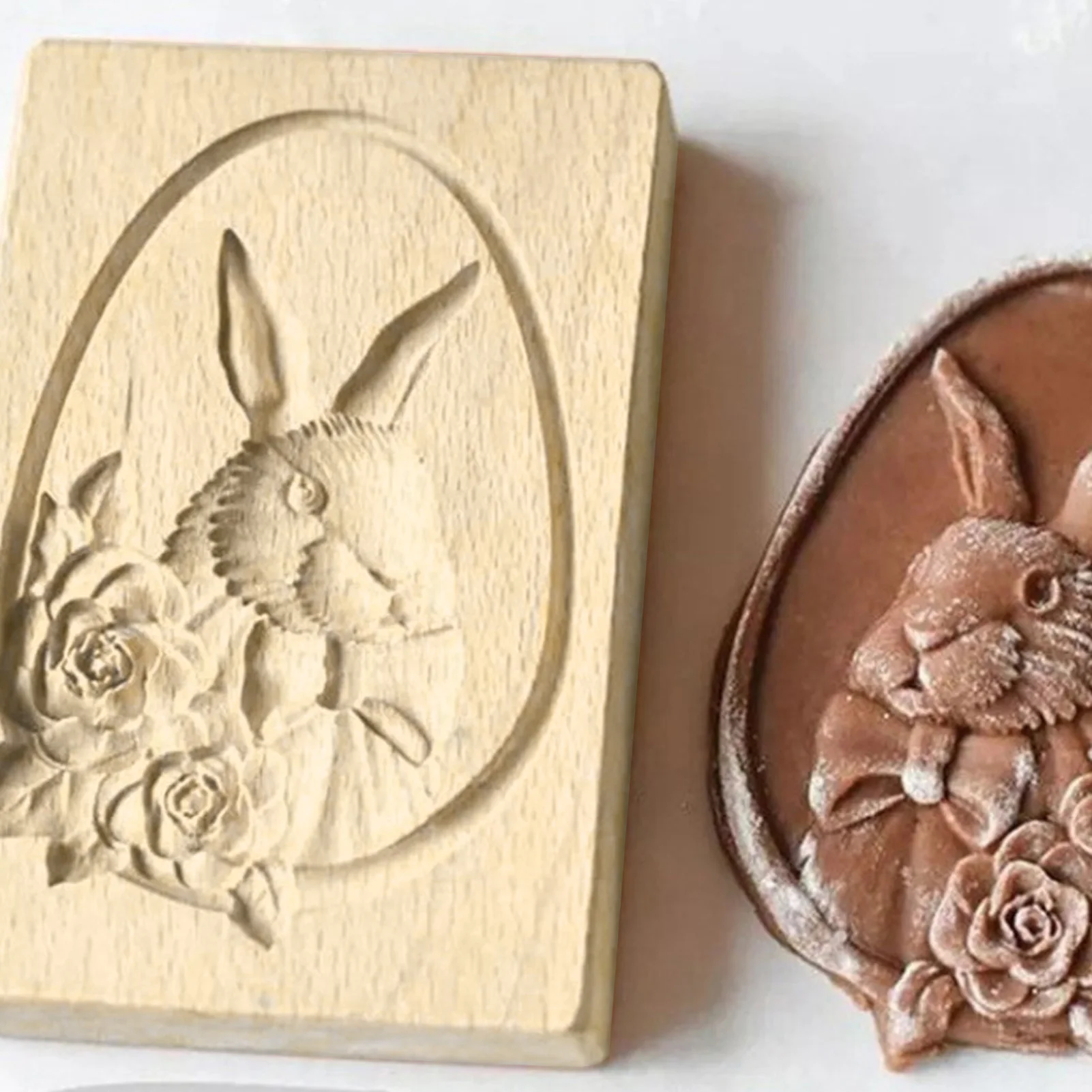 

Деревянная форма для печенья, легко снимаемая, многоразовая, моющаяся, вырезанная, форма для домашней кухни, форма для выпечки кроликов и цв...