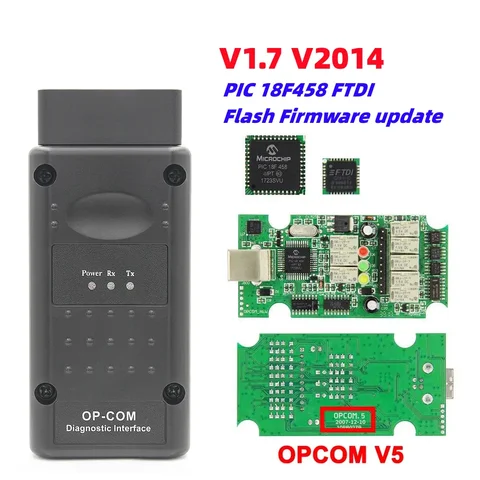 Диагностический сканер для Opel 2021, OPCOM 1,99 Φ CAN BUS OBD2, OP COM V1.7, PIC18F45K80, прошивка 1,99, профессиональный диагностический инструмент