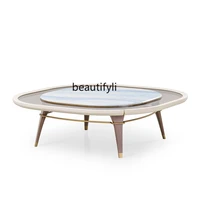 yj post modern hong kong style light luxury coffee table living room reception table italian style minimalist casual