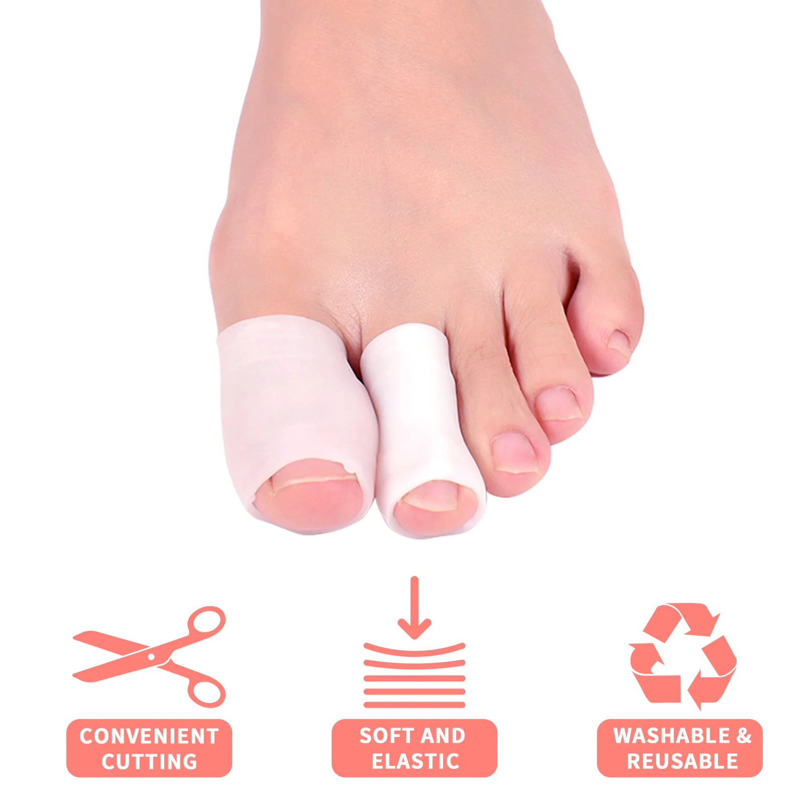 Toe Tube Protector Silicone Sleeve Blister Cover Foot Calluses Protectors Caps Heel Covers Sleeves images - 6