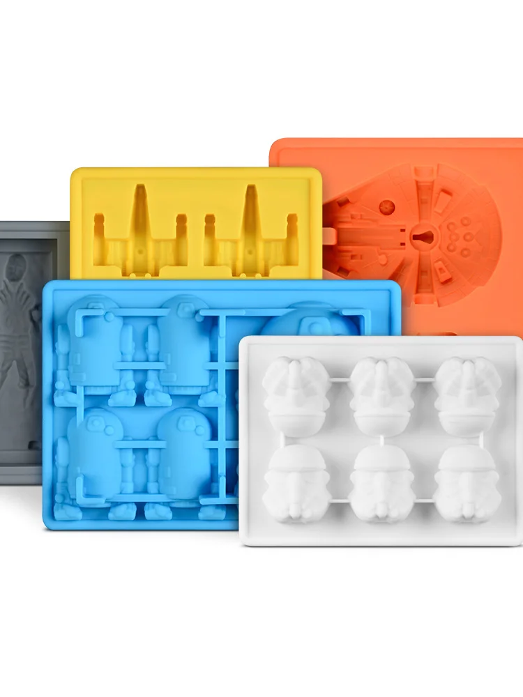 Colorful Silicone Ice Tray Robot Chocolate Mold Starcraft 8-Piece Cube Household |