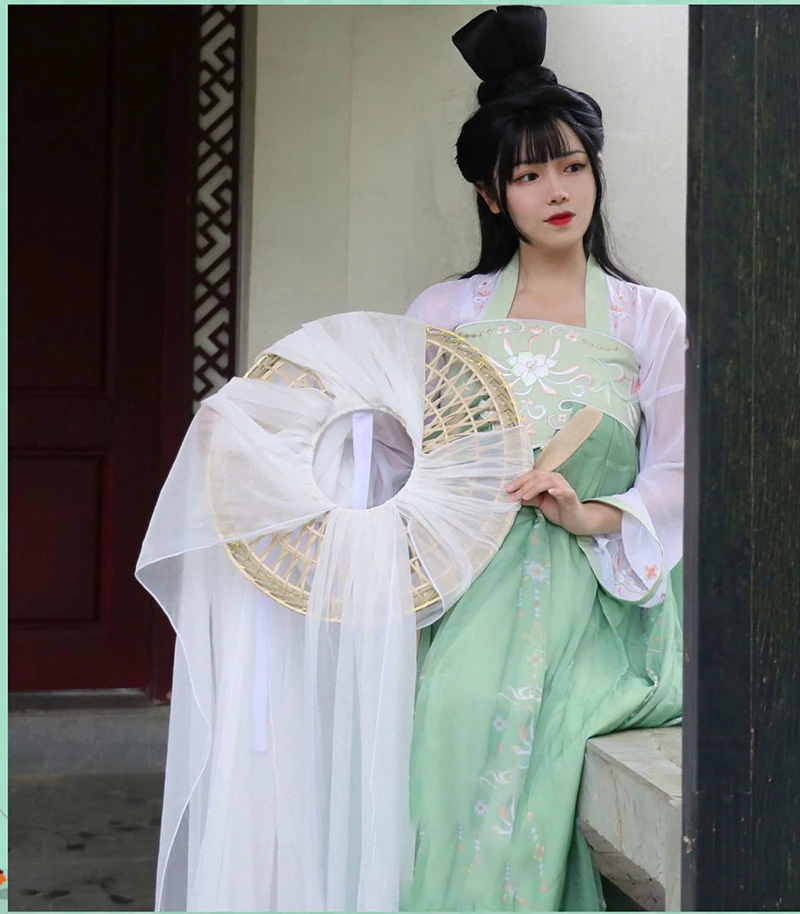 Женская шапка Hanfu с длинной вуалью белая Китайская древняя традиционная шляпа Douli