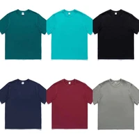 streetwear pure color cotton basic short sleeved t shirt