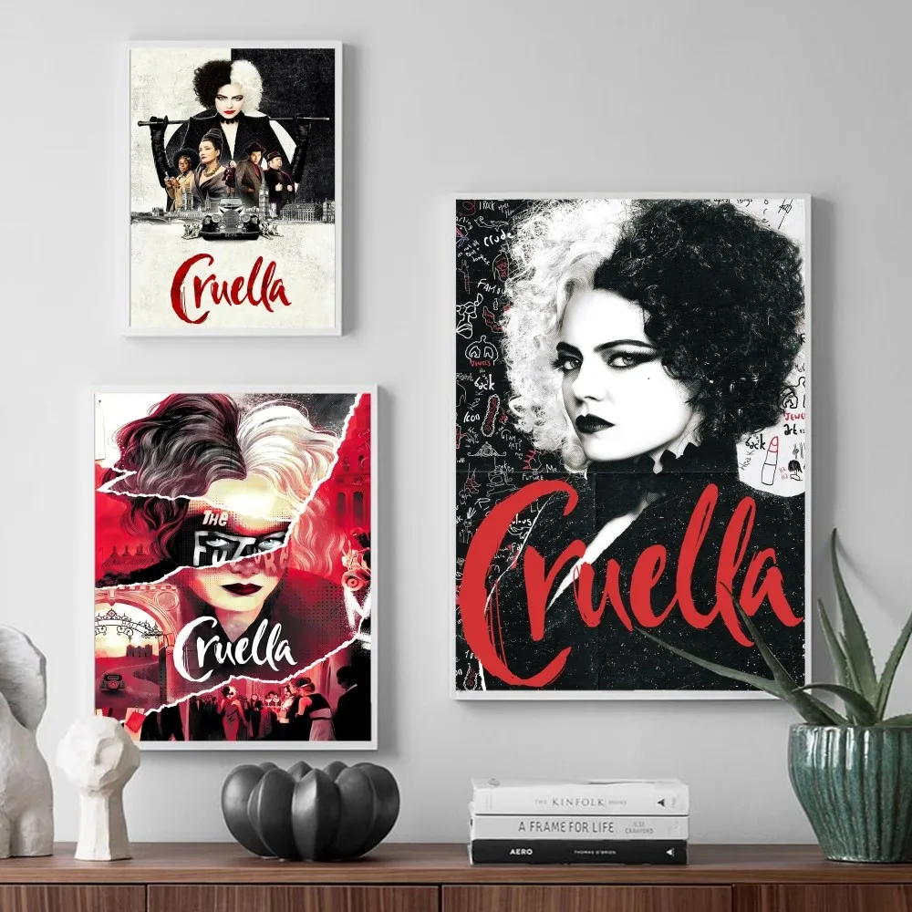 Кино C-Cruella винтажные постеры клейкие печатные плакаты из белой бумаги