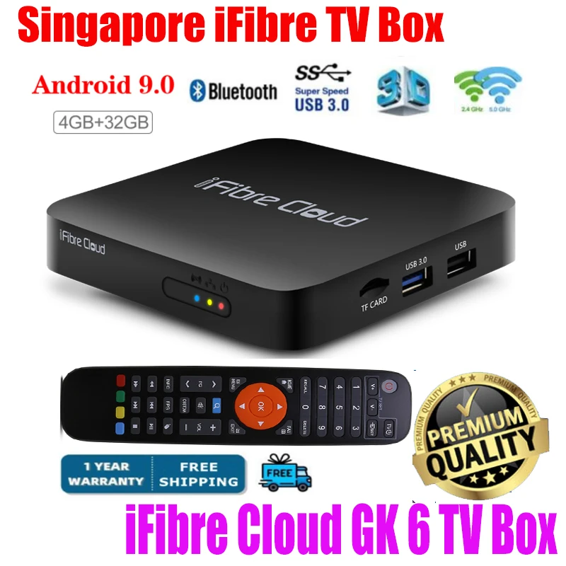 [Подлинная] сингапурская ТВ-приставка 2022 starhub iFibreCloud GK6 4 ГБ 32 android Amlogic S905X3 с bluetooth 5 1