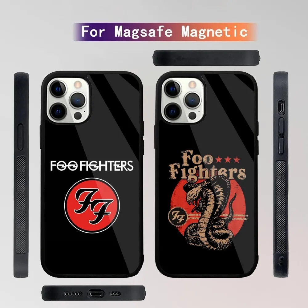 Чехол для телефона F-Foo Band F-FightersS iPhone 16 15 14 13 12 11 Plus Pro Max Mini Magsafe с магнитной