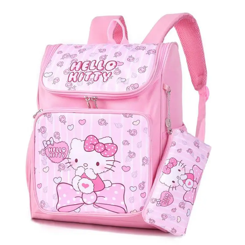 

Kawaii Genuine Sanrio Student Bag Pencil Case Hellokitty Cartoon Gradient Color Large Capacity Ultra-Light Waterproof School Bag