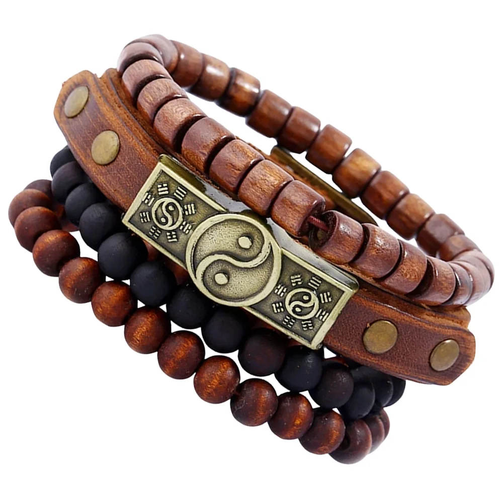 

Bracelet Fashion Jewelry Women Wood Bead Set Bracelets Aesthetic Multipack Braid