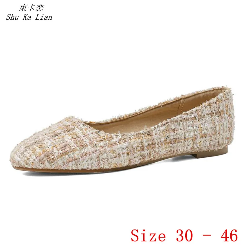 

Shoes Woman Slip On Shoes Loafers Girl Ballet Flats Women Flat Shoes Soft Comfortable Small Plus Size 30 - 46