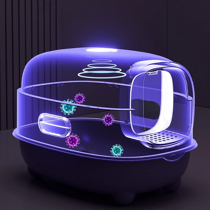 Закрытый ящик для кошачьего туалета большого размера защита от брызг изоляция