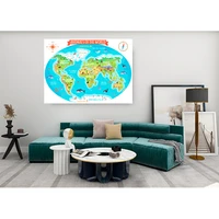 vinyl photography backdrops props physical map of the world vintage wall poster home school decoration baby background dt 10