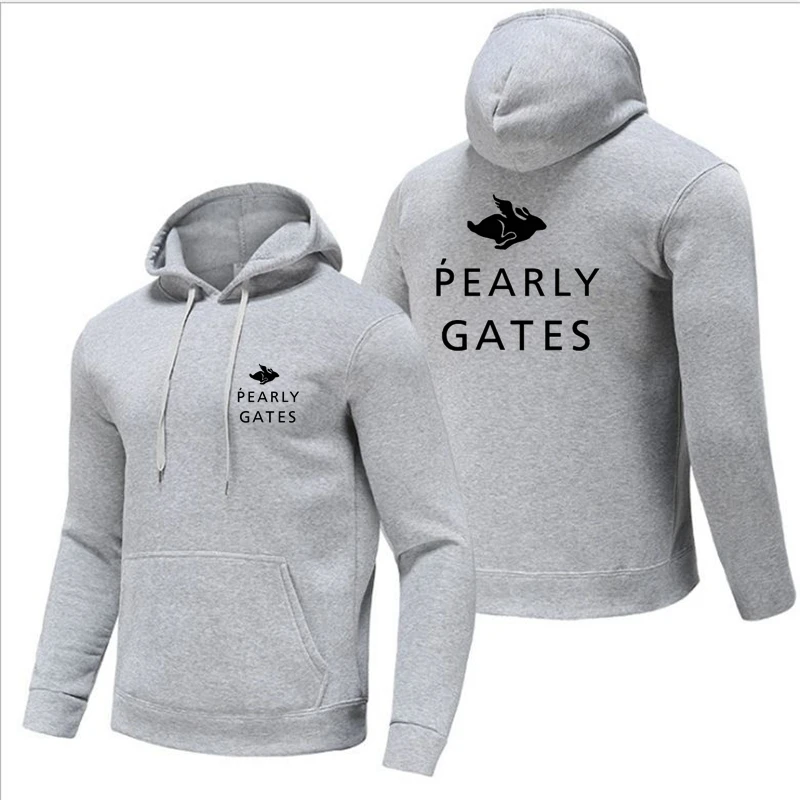 

Hip Hop Streetwear Autumn Hoodies Pearl Gates Print Men's Hooded Sweatshirts Harajuku Cotton Pullover Casual Tops