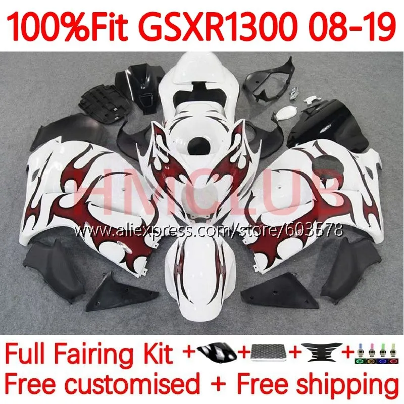 

GSXR1300 Для SUZUKI Hayabusa GSXR 1300 2008 2009 2010 2011 2012 2013 2014 2015 2016 2017 2018 2019 обтекатель 107No.223 красное пламя