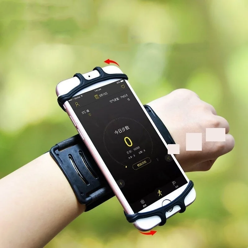 

FOR Universal Bag for Sports Arm Band Wrist Cell Phone Holder Running Gym Armband Fitness 180° Rotating for 4''-7.9'' mobile