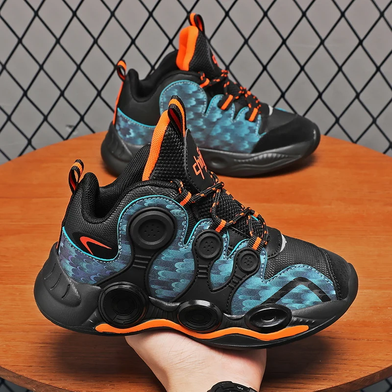 New Children's Basketball Shoes Comfortable Soft Casual Sports Boys' and Girls' Running Shoes Children's Sports Basketball Shoes