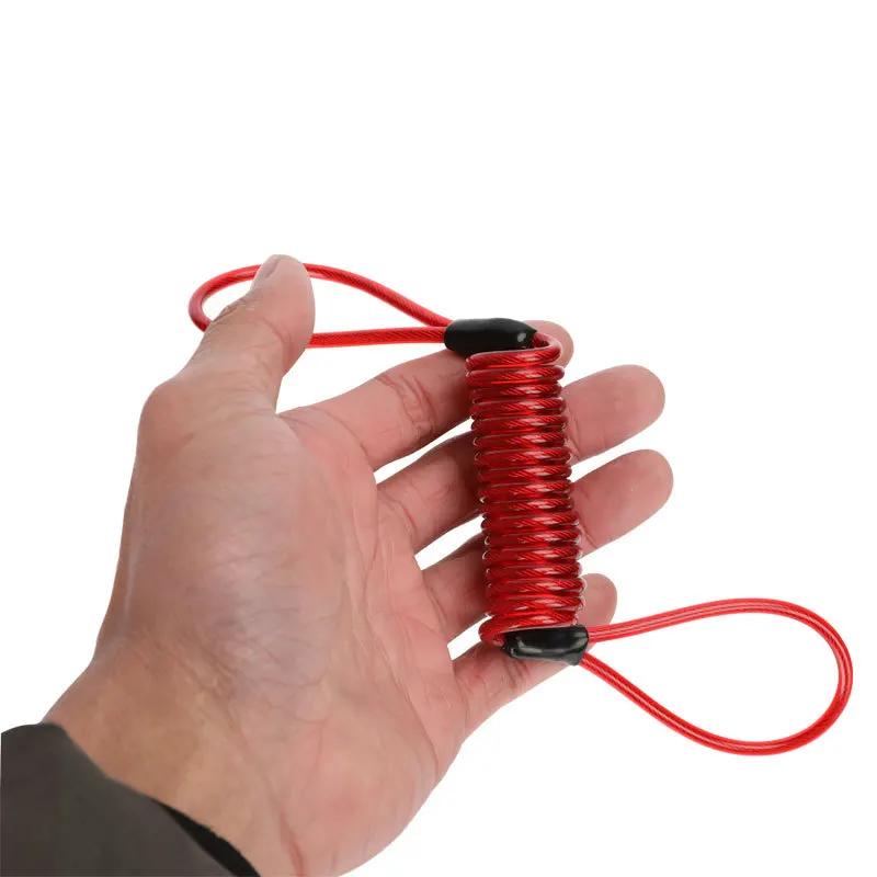 1.2m Safety Disc Brake Warning Rope Motorbike Wheel Alarm Lock Security Bag and Reminder Cable |