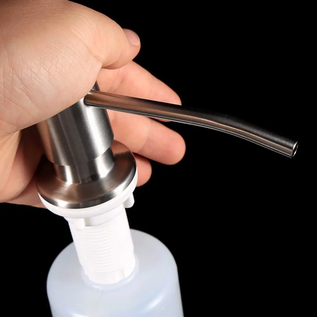 

White Liquid Soap Dispenser Lotion Pump Cover Built in Kitchen Sink Countertop Cooking Tool Utensils Kitchen Accessories