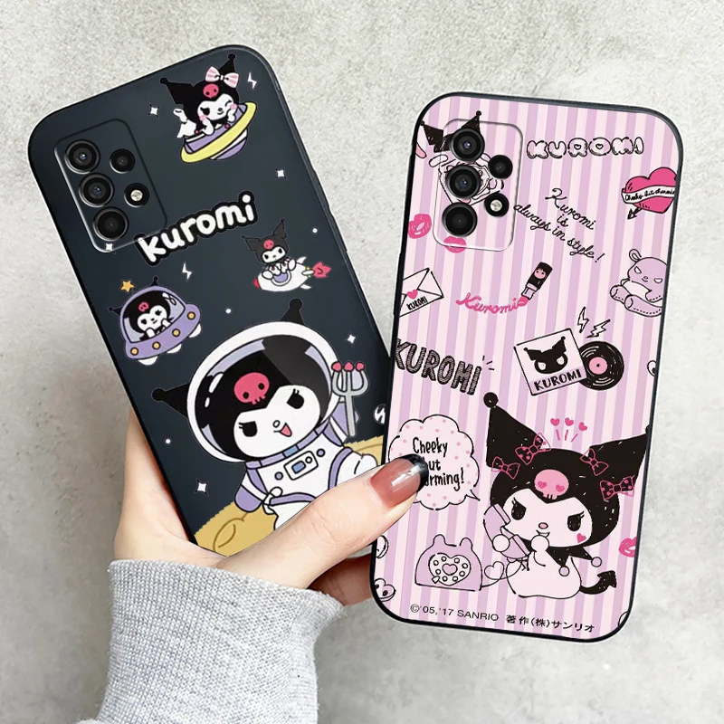 

Hello Kitty Phone Case For Samsung Galaxy S8 S9 S10 Plus S10E S10 Lite S10 5G Carcasa Liquid Silicon Coque Silicone Cover Back