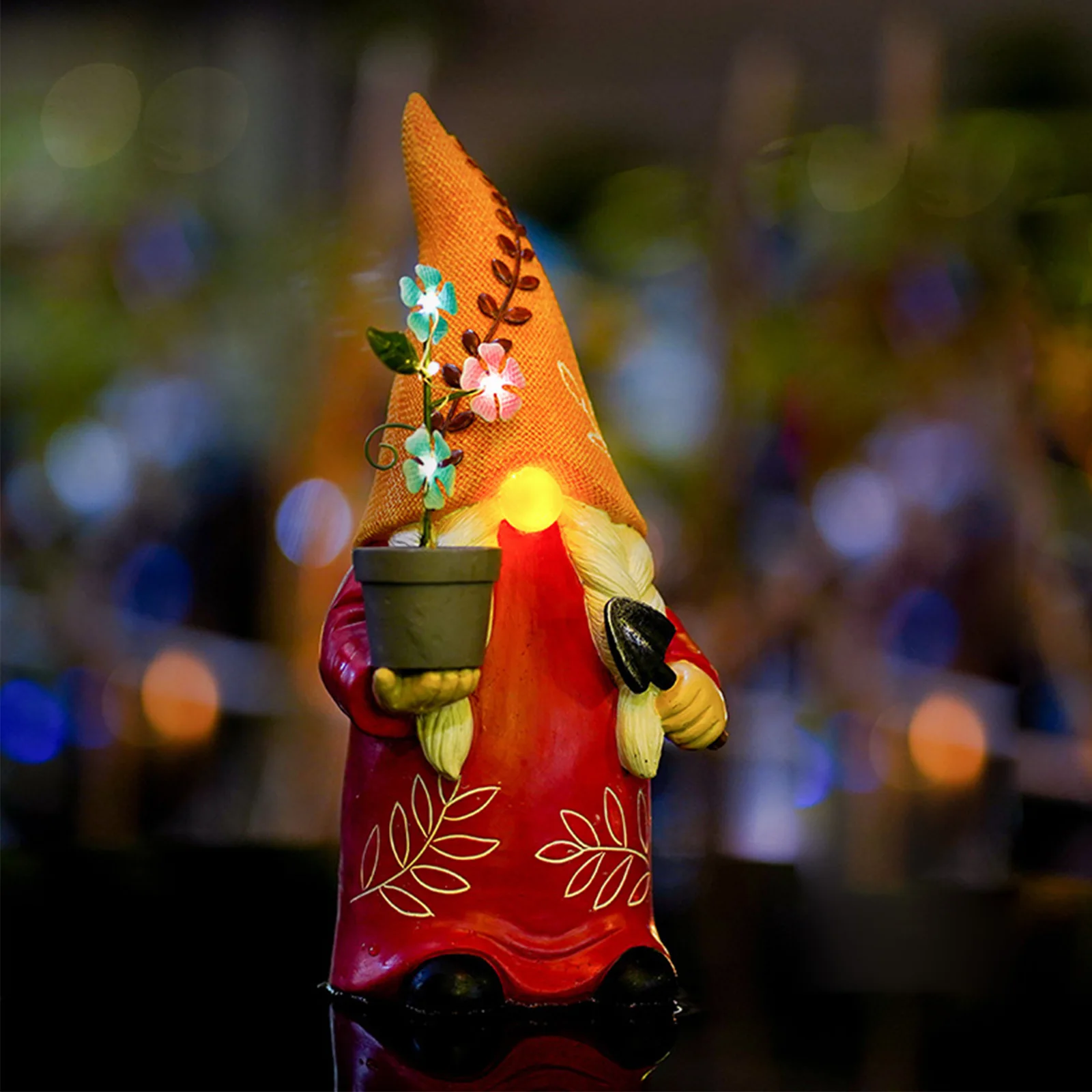 

Gnome Garden Lights Resin Art Craft Gnome Figurine Solar Lights Cartoon Cute Landscape Miniature Sculptures Lawn Yard Statue